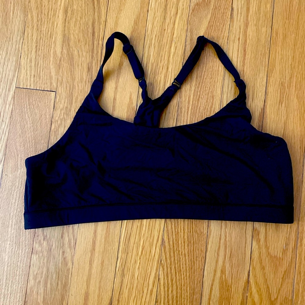 Skims black racer back bra